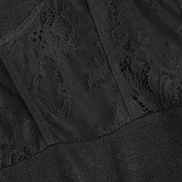 Cider Black Lace Corset-Bodice Midi Dress - Perfect for Valentine's Day - Picture 4 of 6